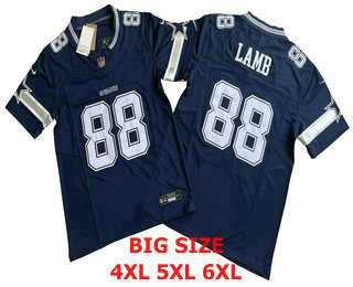 Mens Dallas Cowboys #88 CeeDee Lamb Navy Blue FUSE Limited Vapor Stitched Jersey